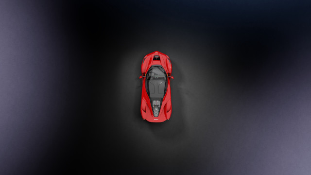 Red car above black shadow free wallpaper - medium preview image