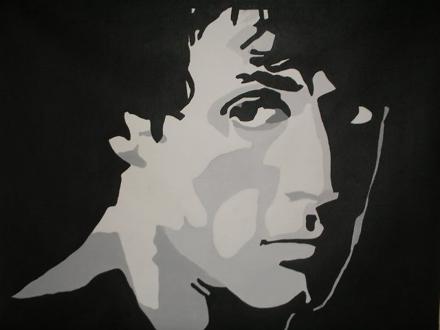 Man face black white background free wallpaper - medium preview image