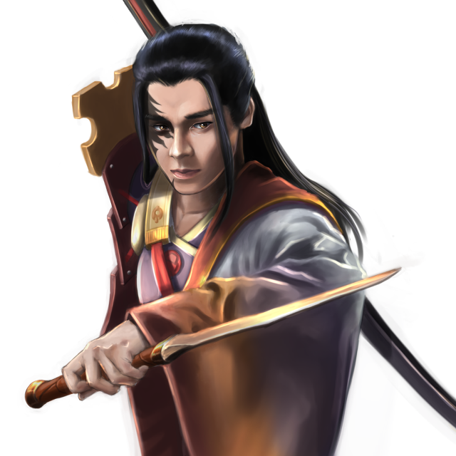 Man sword robe holding shield free wallpaper - medium preview image