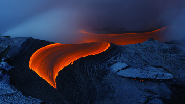 Lava flow red glow black free wallpaper - medium preview image