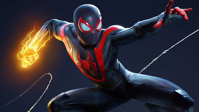 Spider man glowing arm fire free wallpaper - medium preview image