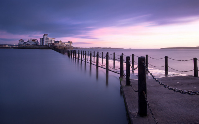 Long dock chain ocean city free wallpaper - medium preview image