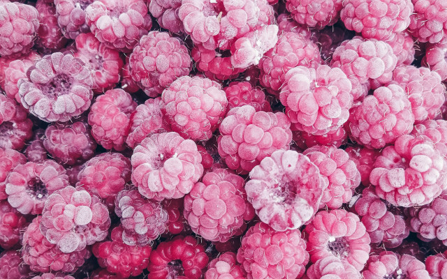 Raspberries ice water droplets microscopic free wallpaper - medium preview image