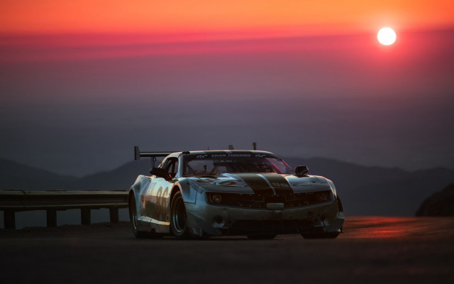 Car sunset bridge mountain moon free wallpaper - medium preview image