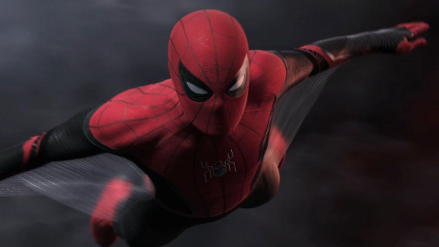 Spiderman flying red suit imax free wallpaper - medium preview image