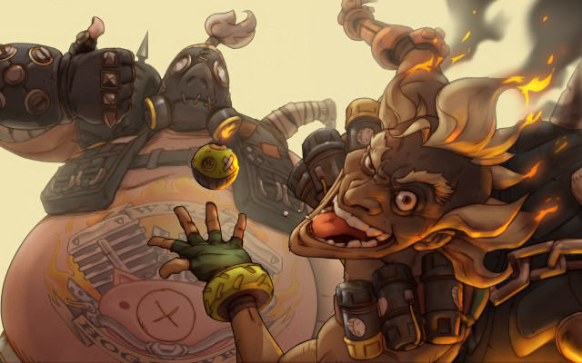 Cartoon huge arm hand fireball free wallpaper - medium preview image