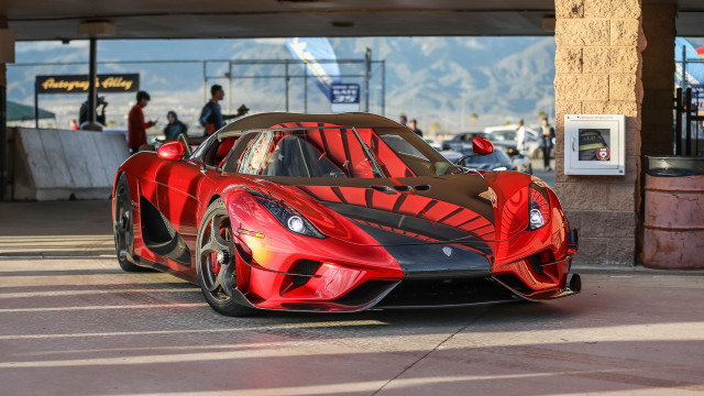 Red sports car parking lot #18 free wallpaper - medium preview image