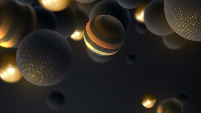 Floating balls geometric abstract lamp free wallpaper - medium preview image