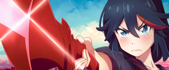Black hair blue eyes umbrella free wallpaper - medium preview image