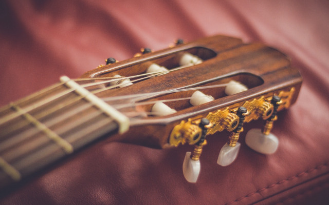 Guitar neck strings red leather free wallpaper - medium preview image