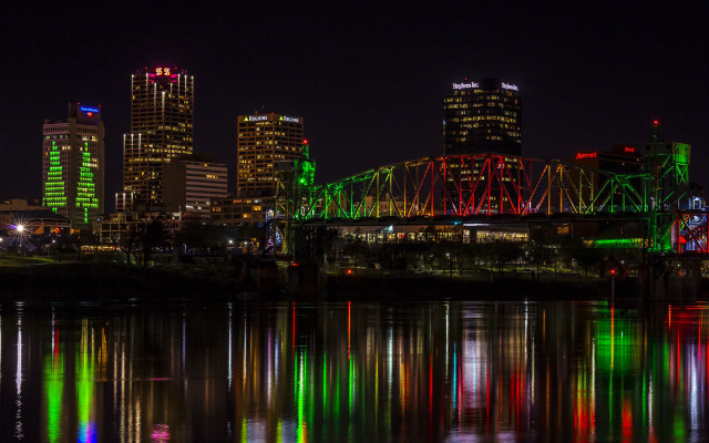 Tokyo cityscape bridge night lights free wallpaper - medium preview image