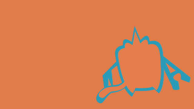 Blue orange bird orange background free wallpaper - medium preview image