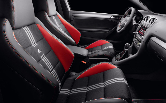 Red black car interior striped free wallpaper - medium preview image
