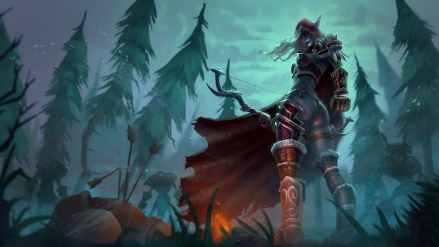 Man in suit sword forest free wallpaper - medium preview image