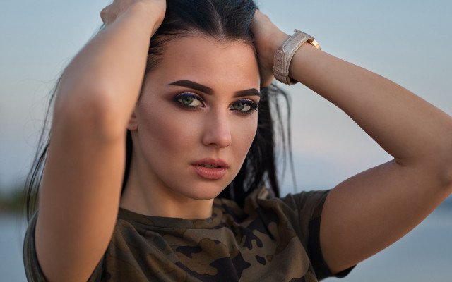 Elina karimova green eye makeup free wallpaper - medium preview image