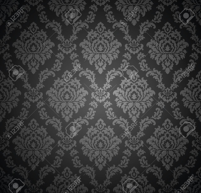 Black white damask background pattern free wallpaper - medium preview image