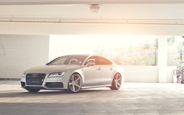 Silver car parking garage white free wallpaper - medium preview image