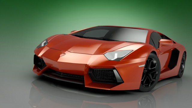Red sports car 3d render #2 free wallpaper - medium preview image