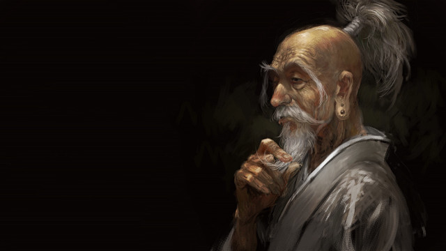 White bearded old man in free wallpaper - medium preview image