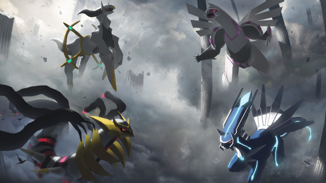 Pokemons flying cloudy sky concept free wallpaper - medium preview image