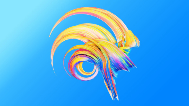 Colorful bird flying rainbow tail free wallpaper - medium preview image