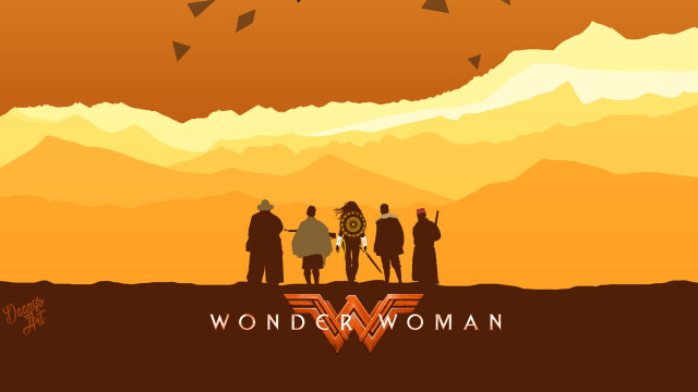 Mountain group wonderwoman poster art free wallpaper - medium preview image