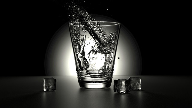 Glass water ice splash 3d free wallpaper - medium preview image