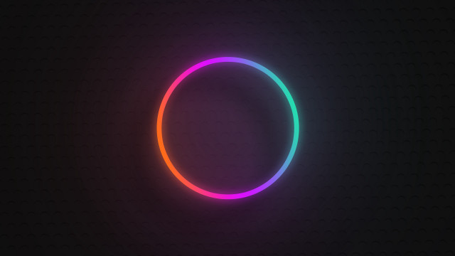 Neon circle black background bauhaus free wallpaper - medium preview image