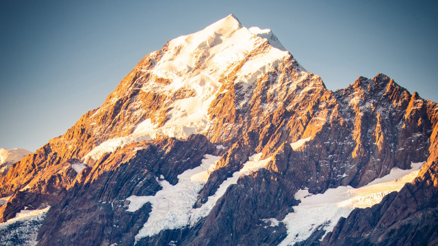 Mountain snow clear sky clouds free wallpaper - medium preview image