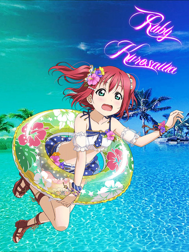 Girl bikini floating pool inflatable free wallpaper - medium preview image