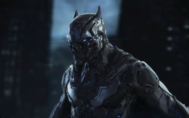 Futuristic suit man bat face free wallpaper - medium preview image
