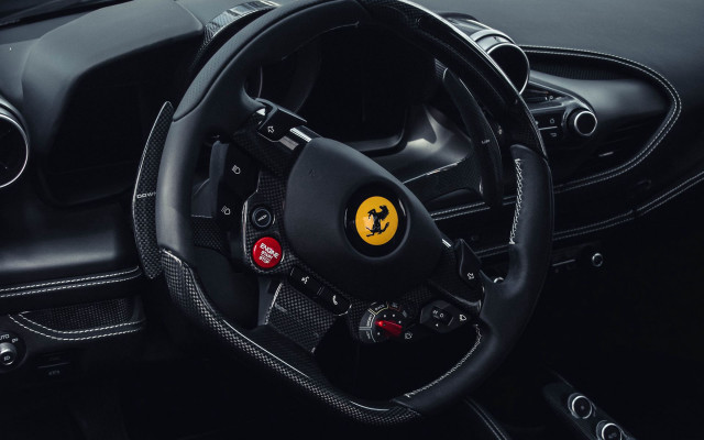 Ferrari dashboard leather steering wheel free wallpaper - medium preview image