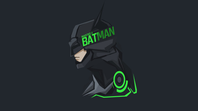 Batman green neon face black free wallpaper - medium preview image