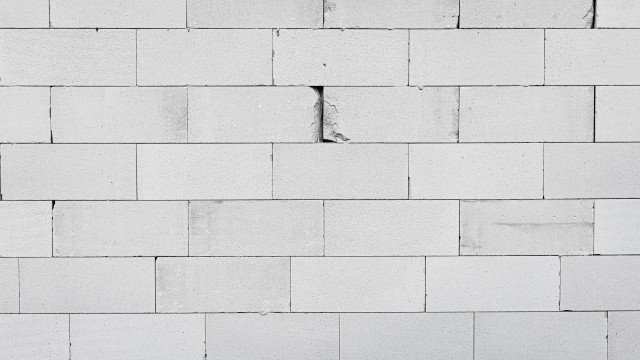 White brick wall crack clock free wallpaper - medium preview image
