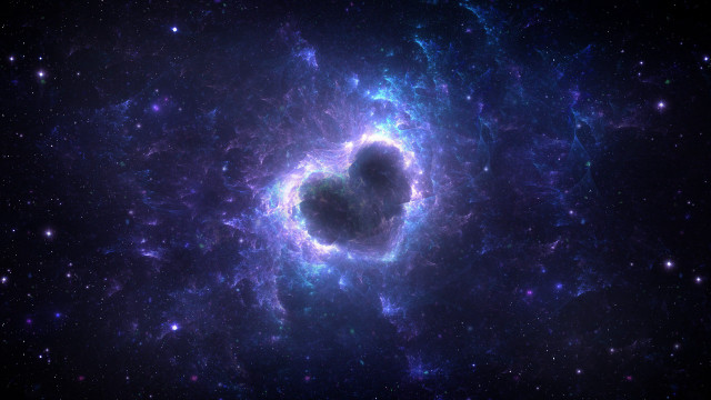 Heart galaxy blackhole star storm free wallpaper - medium preview image