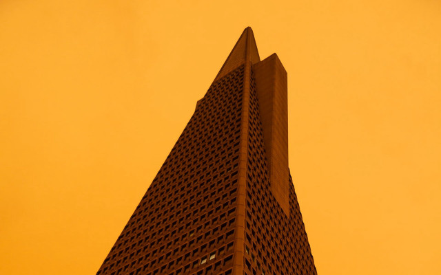 Tall building clock yellow sky free wallpaper - medium preview image