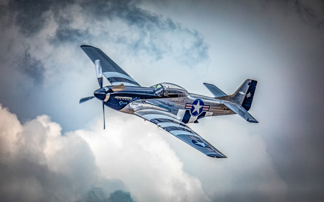 Small airplane cloudy sky propeller #3 free wallpaper - medium preview image