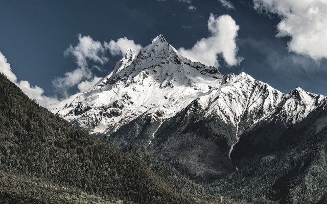 Mountain range snow peak clouds #3 free wallpaper - medium preview image