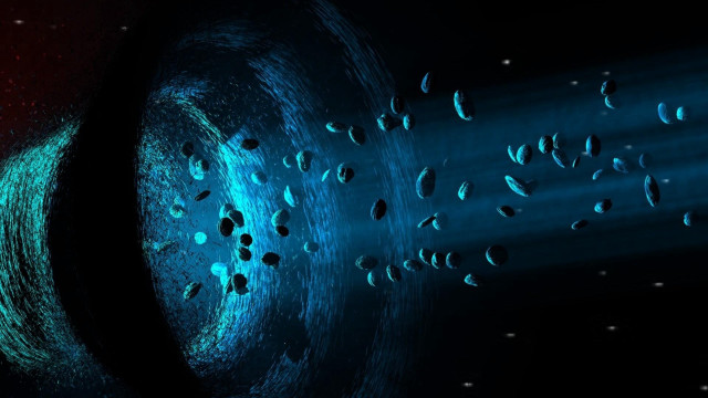 Blue red object space bubble free wallpaper - medium preview image