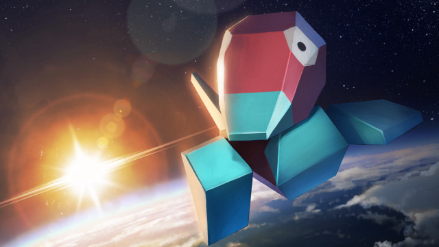 Colorful bird flying planet sun free wallpaper - medium preview image