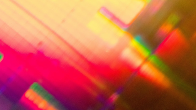 Blurry building clock traffic holography free wallpaper - medium preview image
