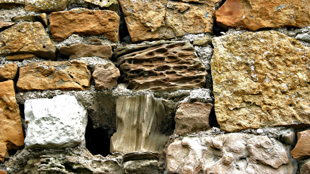 Stone wall hole rock wall free wallpaper - medium preview image