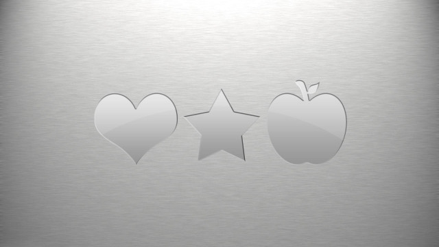 Metal background hearts apple cutout free wallpaper - medium preview image