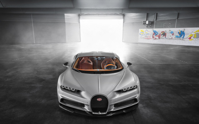 Bugatti garage door open interior free wallpaper - medium preview image