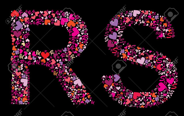 Hearts letter black background stock free wallpaper - medium preview image