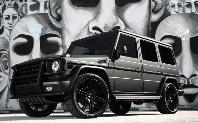 Black mercedes benz neoclassic matte free wallpaper - medium preview image