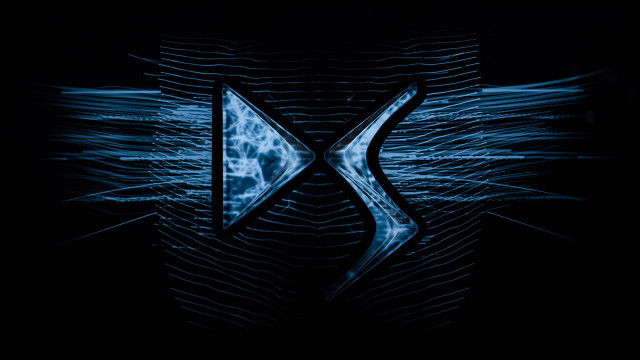 Black background blue x logo free wallpaper - medium preview image