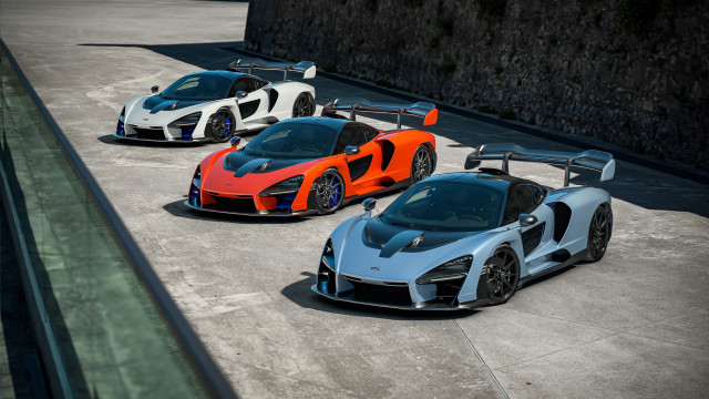 Three supercars parking lot stone free wallpaper - medium preview image