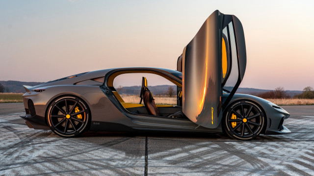 Futuristic car runway sunset doorway free wallpaper - medium preview image