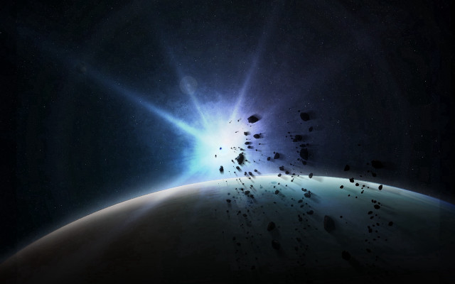 Rocks dark sky bright light free wallpaper - medium preview image